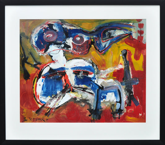 Jan te Wierik — Zonder Titel 8, acryl op papier