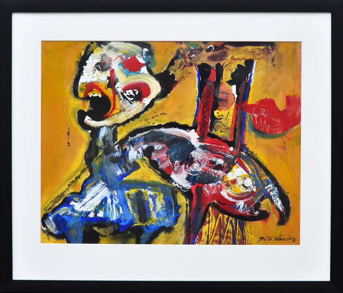 Jan te Wierik — Zonder Titel 11, acryl op papier