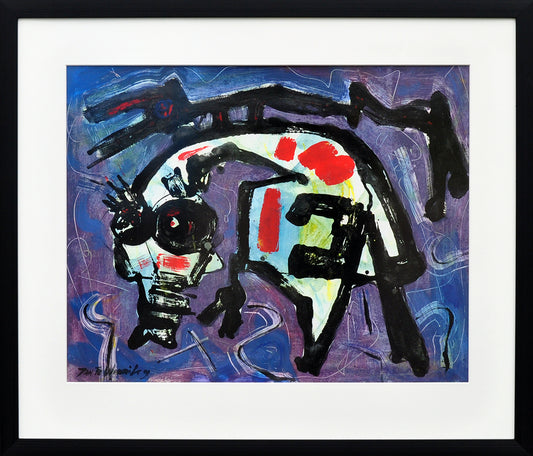 Jan te Wierik — Zonder Titel 12, acryl op papier