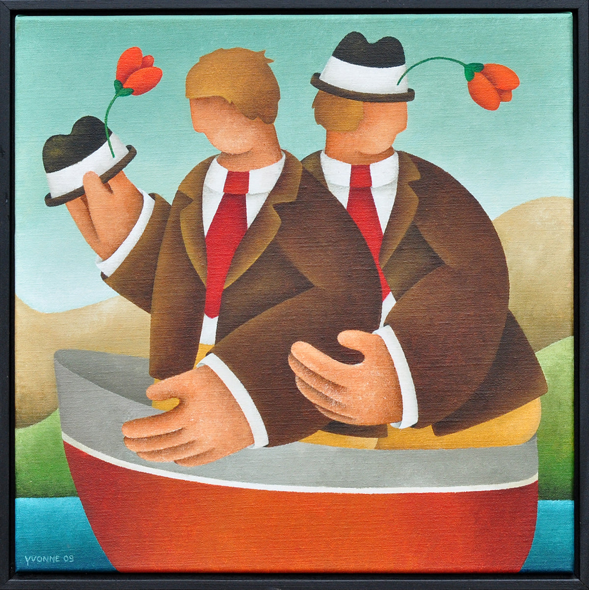 Yvonne Zomerdijk — Hoed af, acryl op linnen